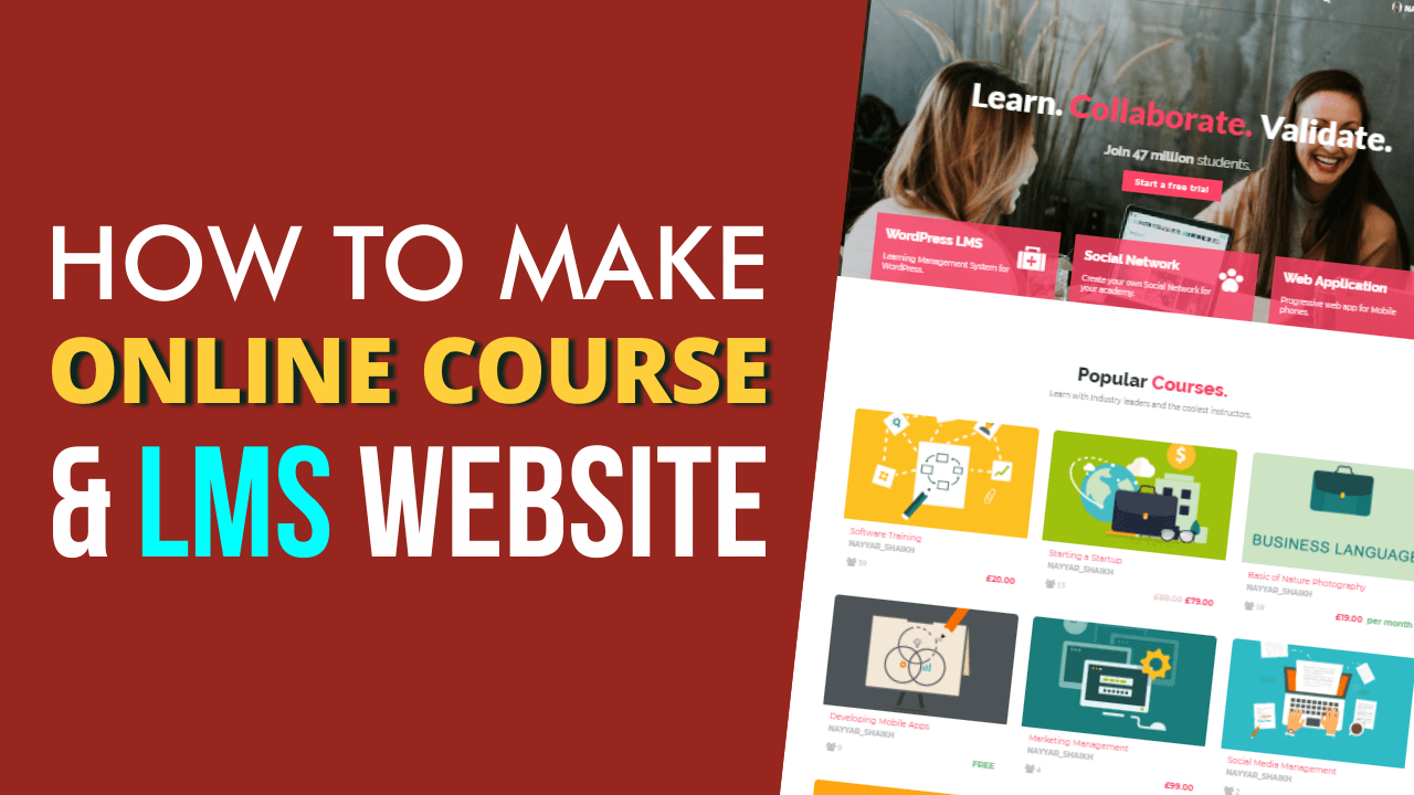 How to Create an Online Course, LMS, Educational Website Like Udemy using WordPress 2019 – WPLMS