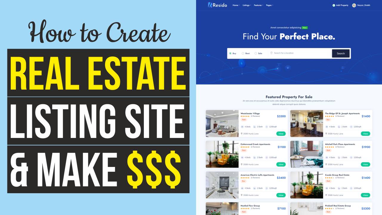 How to Make a Real Estate Listing & Directory Website with WordPress – Resido Theme