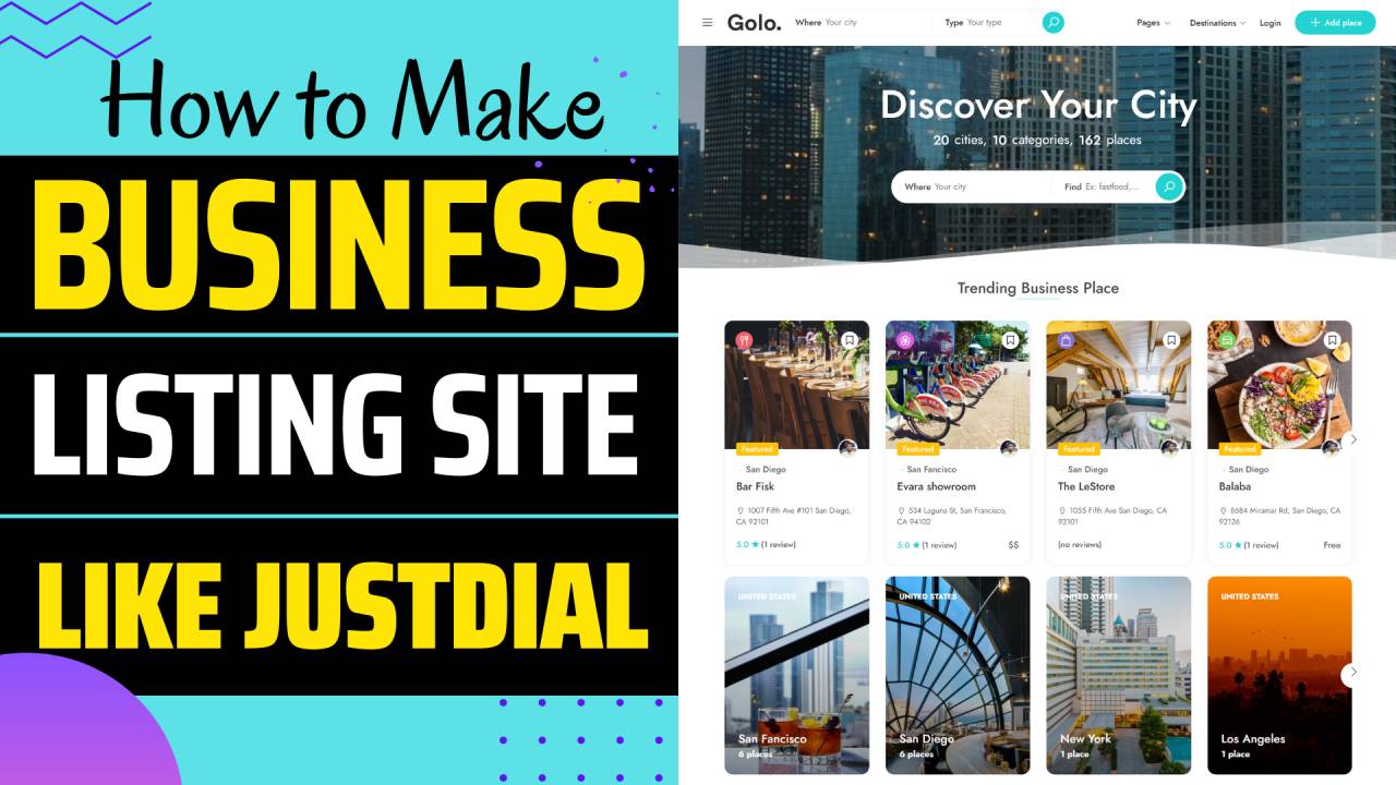 How to Make a Business Listing Werbsite like JustDial & IndiaMart With WordPress & Golo Theme