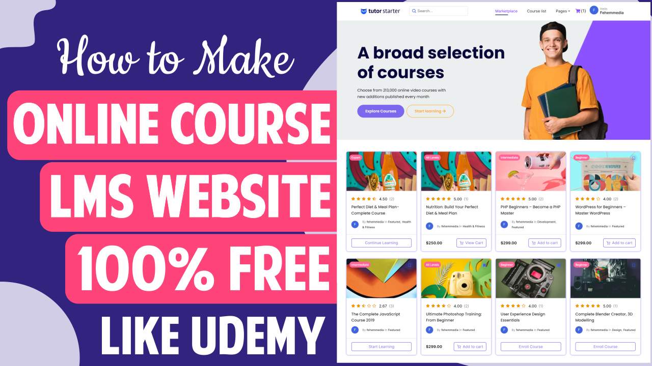 How to Create Online Course, LMS, Educational Website like Udemy with WordPress 2023 – Tutor LMS